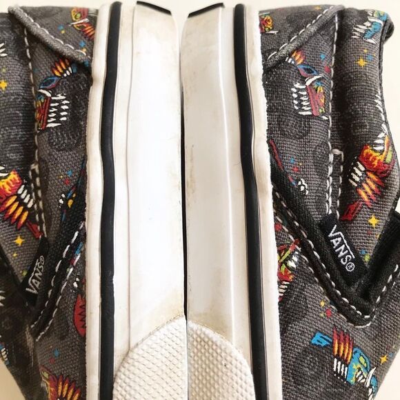 Vans monster truck print slip on shoes GUC - visible wear  size 4-5 toddler - Picture 5 of 10